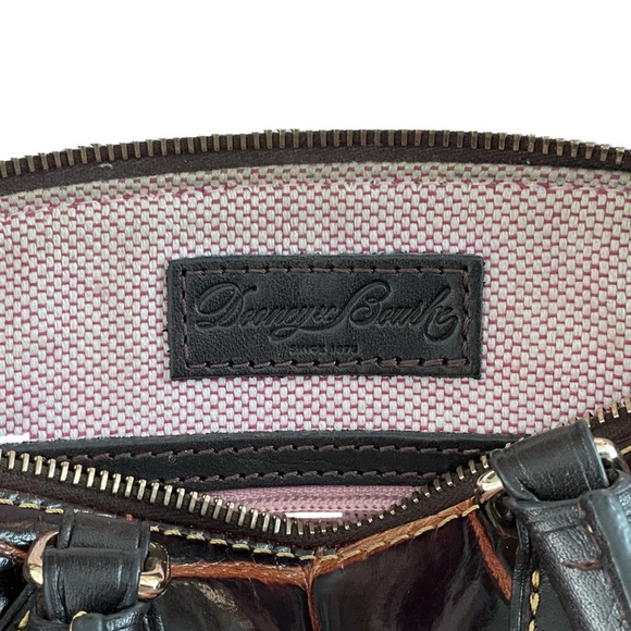 Vintage Dooney Brown Croco Dome Leather Satchel - Picture 8 of 8